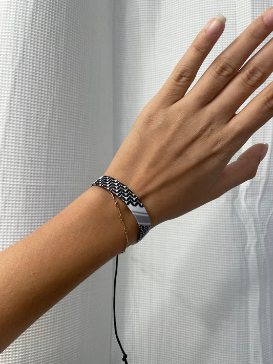 Black Keffiyeh Wristband